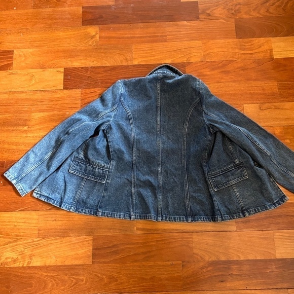 Anthropologie x Mare Mare Womens Jean Jacket NWT Blue Sz XS Button Closure - Picture 6 of 7